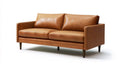 Dwuosobowa sofa z ekoskóry PU karmelowa 180 x 85 x 82 cm