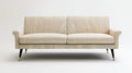 Kremowa sofa dwuosobowa z tapicerką poliestrową 180 x 85 x 85 cm