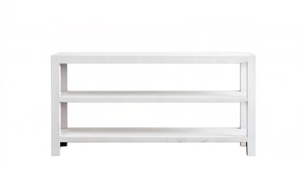 Biały regał na buty z płyty MDF, 3 półki, 70 x 26 x 55 cm