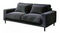 Dwuosobowa sofa ze sztruksu poliestrowego, ciemnoszara, 170 x 90 x 85 cm