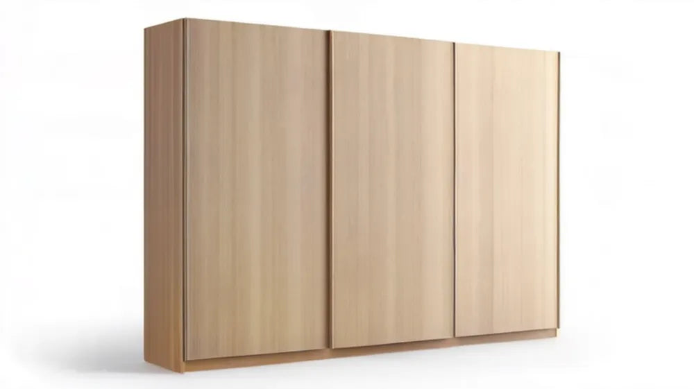 Trzydrzwiowa szafa przesuwna dąb jasny 180 x 60 x 200 cm
