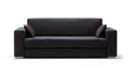 Czarna sofa trzyosobowa z tapicerką poliestrową 210 x 90 x 85 cm