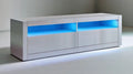 Biała szafka RTV z oświetleniem LED, 160 x 40 x 45 cm
